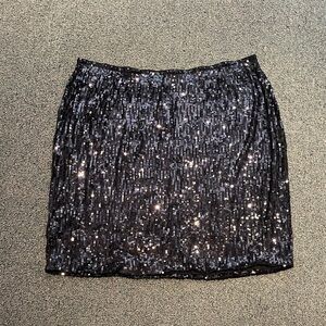 Plus size Sejour sequin mini skirt